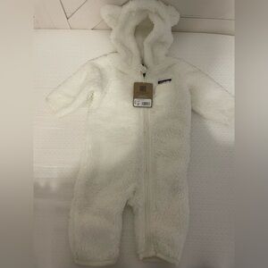 Patagonia Furry Friends Bunting - White - 3-6 Months PRICE FIRM NO OFFERS